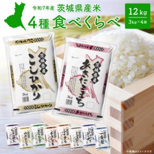 ふるさと納税 白米 4種 12kg 令和8年7月内-8月上旬発送 米 K1141 茨城県境町