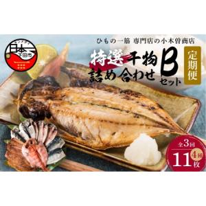 ふるさと納税 【小木曽商店】　干物詰合せ【Bセット】　定期便　３ヶ月　３回 静岡県下田市