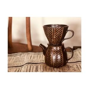 奈良 赤膚焼】奈良絵コーヒーセット（2個セット） 陶器 焼き物 茶器