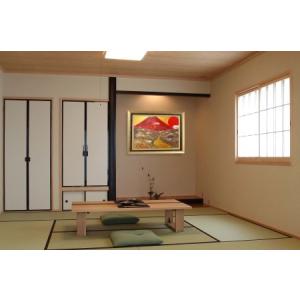 ふるさと納税 富士山溶岩パワーアート「赤富士か...の詳細画像3