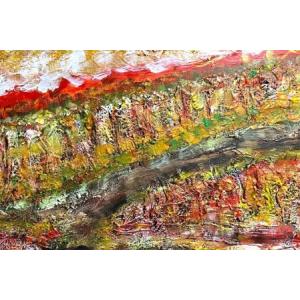ふるさと納税 富士山溶岩パワーアート「里の赤富...の詳細画像2