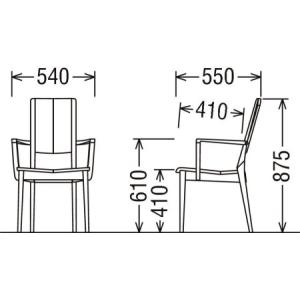 ふるさと納税 カリモク家具『肘付ダイニングチェ...の詳細画像1