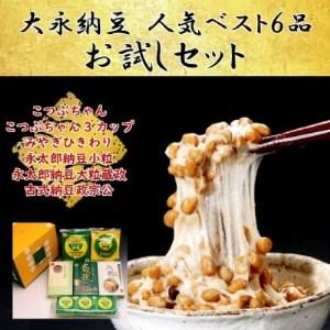 ふるさと納税 【全国納豆鑑評会受賞】人気ベスト6お試しセット(グリーンパール納豆、伊達藩 永太郎納豆、古式納豆)【配送不可地域：離島】【1277.. 宮城県村田町｜furunavi