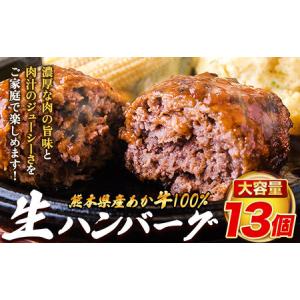 ふるさと納税 ステーキマニア監修 熊本県産あか牛100%生ハンバーグ 140g×13個入り 合計1820g 1.82kg以上《2026年1月中旬-3月末頃出荷》熊本.. 熊本県長洲町