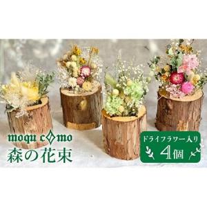 ふるさと納税 《 森の花束 》 カルテット （ ドライフラワー 入り 4個 セット ） 《糸島》 【木工房 moqu c0mo】 [AHF007] 福岡県糸島市