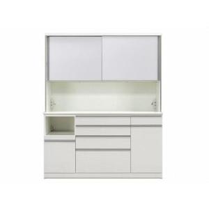 ふるさと納税 シュシュH キッチンボード ハイタイプ 幅170cm 引き戸 食器棚 オープンボード 完成品 カップボード ダイニングボード 大川家具 福岡県大川市