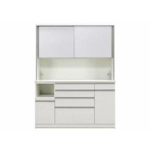 ふるさと納税 シュシュH キッチンボード ハイタイプ 幅160cm オープンボード 引き戸 食器棚 完成品 カップボード ダイニングボード 大川家具 福岡県大川市