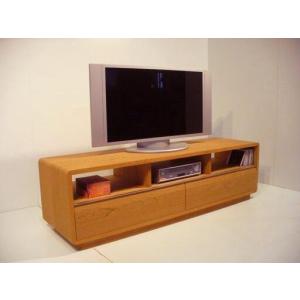 ふるさと納税 【ROUND テレビボード　ブラックチェリー153cm】＜ブラックチェリー材ツキ板　オイルフィニッシュ＞ 家具 テレビ台 テレビボード T.. 福岡県大川市