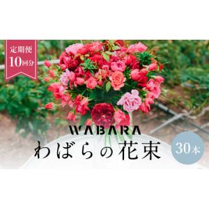 ふるさと納税 わばらの花束 30本定期便 １０回分 Rose Farm KEIJI WABARA 記念日 國枝啓司 AT-0023 滋賀県守山市
