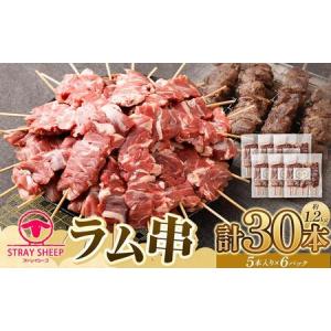 ふるさと納税 【羊肉専門店のバーベキュー素材】ラム串　３０本（約1.2kg） 北海道 ジンギスカン ヘルシー 焼肉 肉 バーベキュー ラム 北海道美唄市｜furunavi