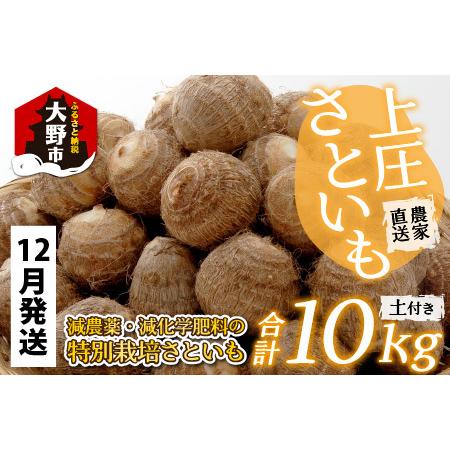 ふるさと納税 【先行予約】【12月発送分】上庄さといも 10kg 減農薬・減化学肥料の特別栽培里芋 ...