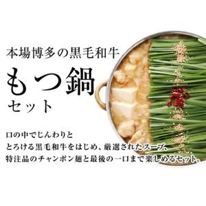 ふるさと納税 国産 黒毛和牛 もつ鍋 食べ比べ...の詳細画像4