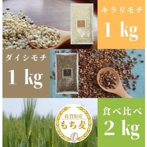 ふるさと納税 CI201_佐賀県産『もち麦』食べ比べ！キラリモチ１kg、ダイシモチ１kg 佐賀県みや...