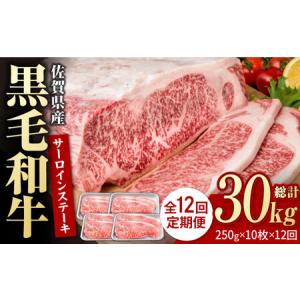 ふるさと納税 【12回定期便】佐賀県産 黒毛和牛 サーロインステーキ 2.5kg / ステーキ [IAG098] 佐賀県白石町