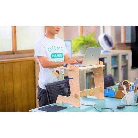 ふるさと納税 木の香り漂う 木製デスク WOOD STANDING DESK【スタンダード】 【60...