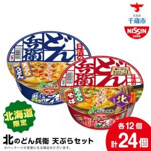 ふるさと納税 日清 北のどん兵衛 天ぷらセット＜うどん・そば＞各1箱