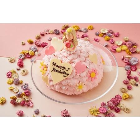 ふるさと納税 【Le Lis】プリンセスドール（ピンク）♪とびっきり可愛い芸術デコレーションケーキ5...