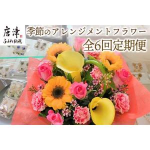 ふるさと納税 「全6回定期便」季節のアレンジメントフラワーをご寄付の翌月から6回お届け 贈り物やご自宅に 生花 誕生日 プレゼント ギフト おま.. 佐賀県唐津市