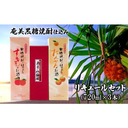 ふるさと納税 奄美黒糖焼酎仕込み　リキュールセット（720ml×3本） 鹿児島県龍郷町