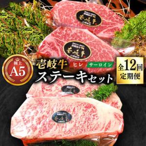ふるさと納税 【全12回定期便】極上 壱岐牛 A5ランク ステーキセット（ヒレ200g×2枚・サーロイン350g×2枚）[JER026] 長崎県壱岐市