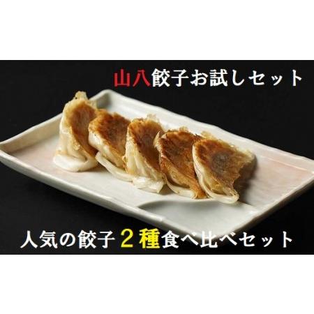 ふるさと納税 山八餃子お試しセット★人気の餃子2種食べ比べセット（山八餃子・黒豚餃子）【特製たれ付】...