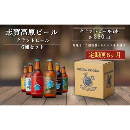 ふるさと納税 定期便 3ヶ月 志賀高原ビール6本セット 【 クラフトビール 志賀高原ビール 飲み比べ...