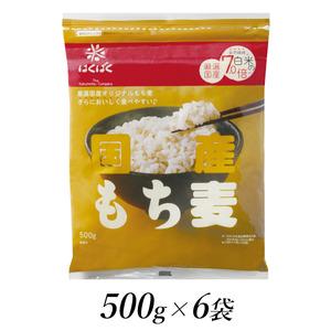 ふるさと納税 1.4-9-13はくばく 国産もち麦 500gx6個 ALPAN017 山梨県南アルプス市