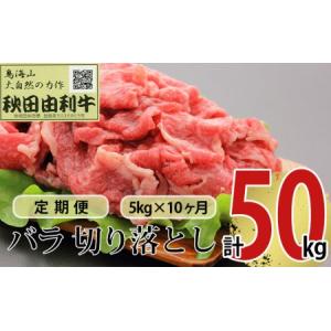 ふるさと納税 《定期便》10ヶ月連続 秋田由利牛 バラ切り落とし 5kg（1kg×5パック） 秋田県にかほ市