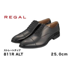 ふるさと納税 奥州市 REGAL革靴 ストレートチップ 725R ブラック＜奥州