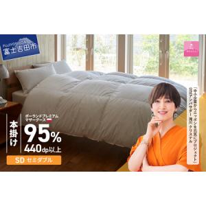 ふるさと納税 布団【本掛けふとん】ポーランドプレミアムマザーグース95%超長綿 ホワイト (セミダブル)布団 山梨県富士吉田市