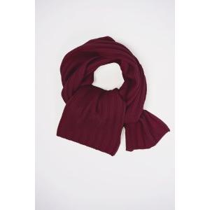 ふるさと納税 “ふわとろ やわらか” カシミア ニットマフラー 【ワインレッド】カシミヤ　052-H-SS020-ワインレッド 山形県寒河江市
