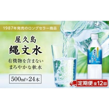 ふるさと納税 【定期便／全12回】屋久島縄文水500ml×24本入り（１ケース） 鹿児島県屋久島町