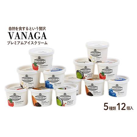 ふるさと納税 5種類のアイスクリーム12個入り［木次乳業／VANAGA］バニラアイスクリーム ストロ...