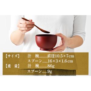 ふるさと納税 木目汁椀ペア スプーンセット 吟...の詳細画像4