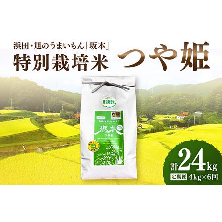 ふるさと納税 【令和5年産】浜田・旭のうまいもん「坂本」特別栽培米つや姫 4ｋｇ×6回 米 お米 つ...