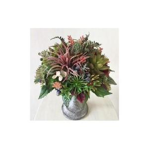 ふるさと納税 【ギフト用】美流渡の森 アーティフィシャルフラワー・アレンジメント（多肉植物 2）【12252】 北海道岩見沢市