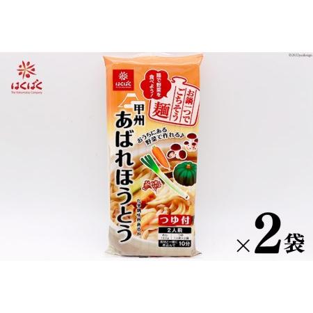 ふるさと納税 麺 あばれほうとう つゆ付き 2食入り×2袋 [はくばく 山梨県 中央市 214707...