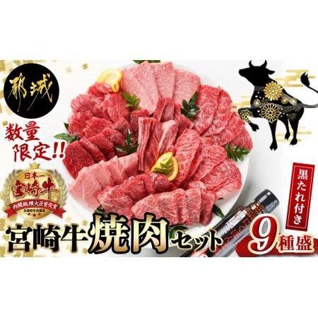 ふるさと納税 【数量限定】宮崎牛9種盛り焼肉セット_22-3101_(都城市) 宮崎牛 ラムシン/マ...