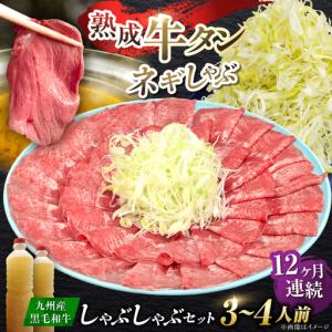 ふるさと納税 【全12回定期便】九州産 黒毛和牛 牛タンしゃぶしゃぶセット 500g 計6kg 吉野ヶ里町/やきとり紋次郎 牛肉 肉 牛タン タン たん.. 佐賀県吉野ヶ里町