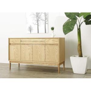 ふるさと納税 大川家具 レフライン 120cm リビングボード 収納 天然木オーク(ナラ) 野中木工所 福岡県大川市