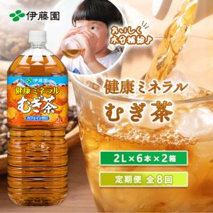 ふるさと納税 『定期便：全8回』健康ミネラルむぎ茶2L×6本×2箱【50002001】 北海道恵庭市
