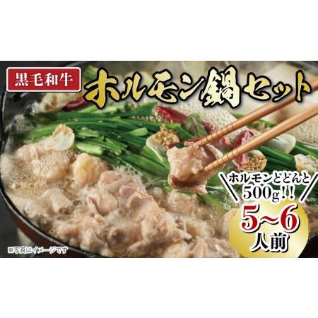 ふるさと納税 黒毛和牛 ホルモン 500g 鍋 鉄板焼用 セット 小分け 冷凍 とんちゃん鍋 （ 国...