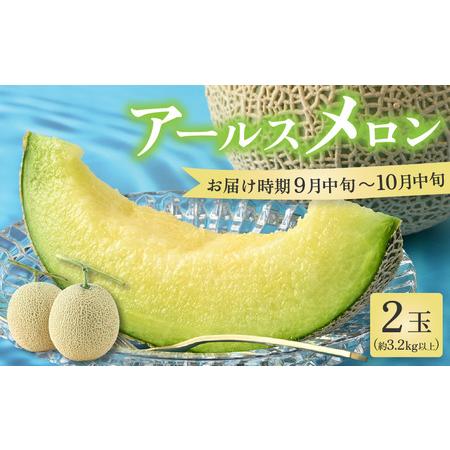 ふるさと納税 【先行予約】秋 アールスメロン 2玉（約1.6kg以上×2玉）青肉品種 高級メロン！ ...