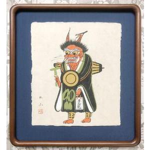 8 外法と大黒の相撲ー浅井忠木版画 Chu Asai- : shopooo by 8 外法と大黒の相撲ー浅井忠木版画 Chu Asai- : shopooo by