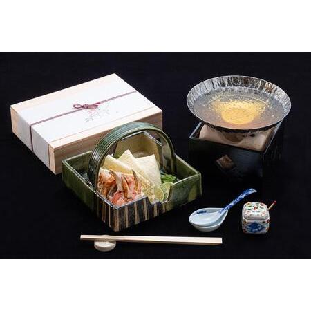 ふるさと納税 【京湯葉 ゆば庄】京湯葉と蟹のしゃぶしゃぶ一段セット｜京都 グルメ しゃぶしゃぶ 海鮮...