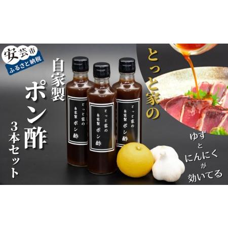 ふるさと納税 にんにく入りポン酢 3本【ポン酢】 高知県安芸市