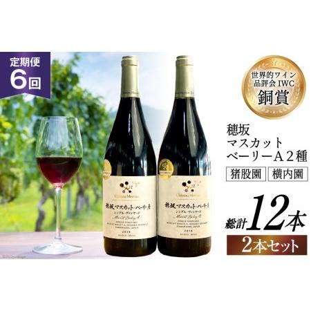 ふるさと納税 定期便 ワイン セット 穂坂マスカット・ベーリーＡ シングル・ヴィンヤード 750ml...