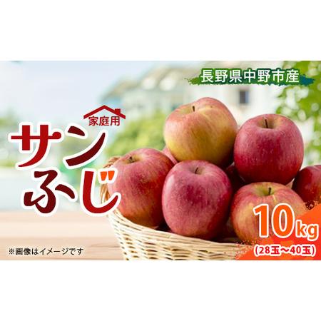 ふるさと納税 【訳あり】【先行受付】 りんご サンふじ 10kg 家庭用 長野県産【1496268】...