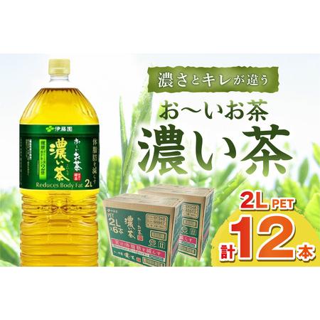 ふるさと納税 お〜いお茶 濃い茶ＰＥＴ ２Ｌ ６本入り×２ケース 計１２本 伊藤園 お茶 ペットボト...