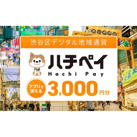 ふるさと納税 渋谷区デジタル地域通貨「ハチペイ」3,000円分 東京都渋谷区